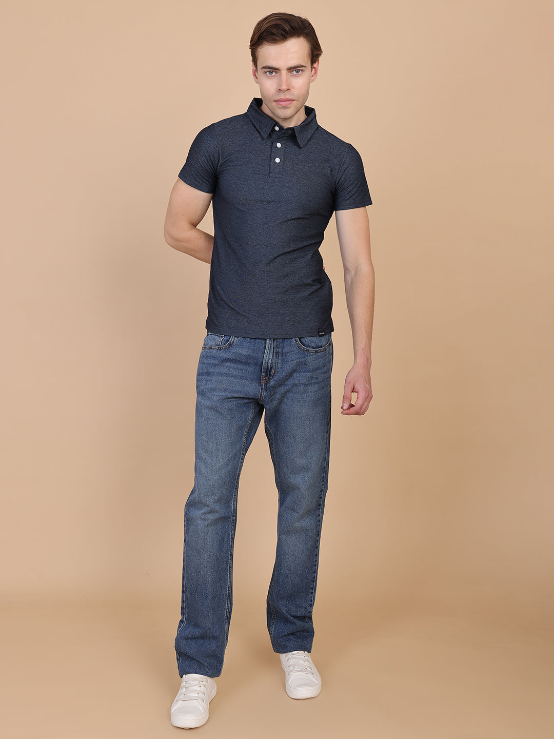 Slate Grey Men Polo Tshirt
