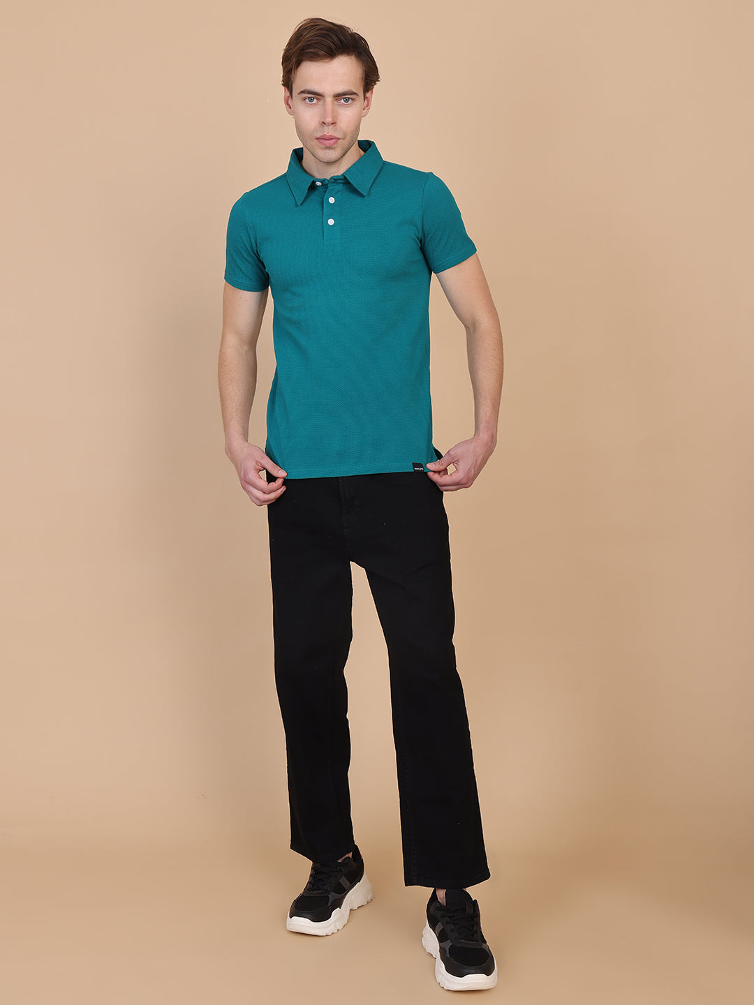 Teal Men Polo Tshirt