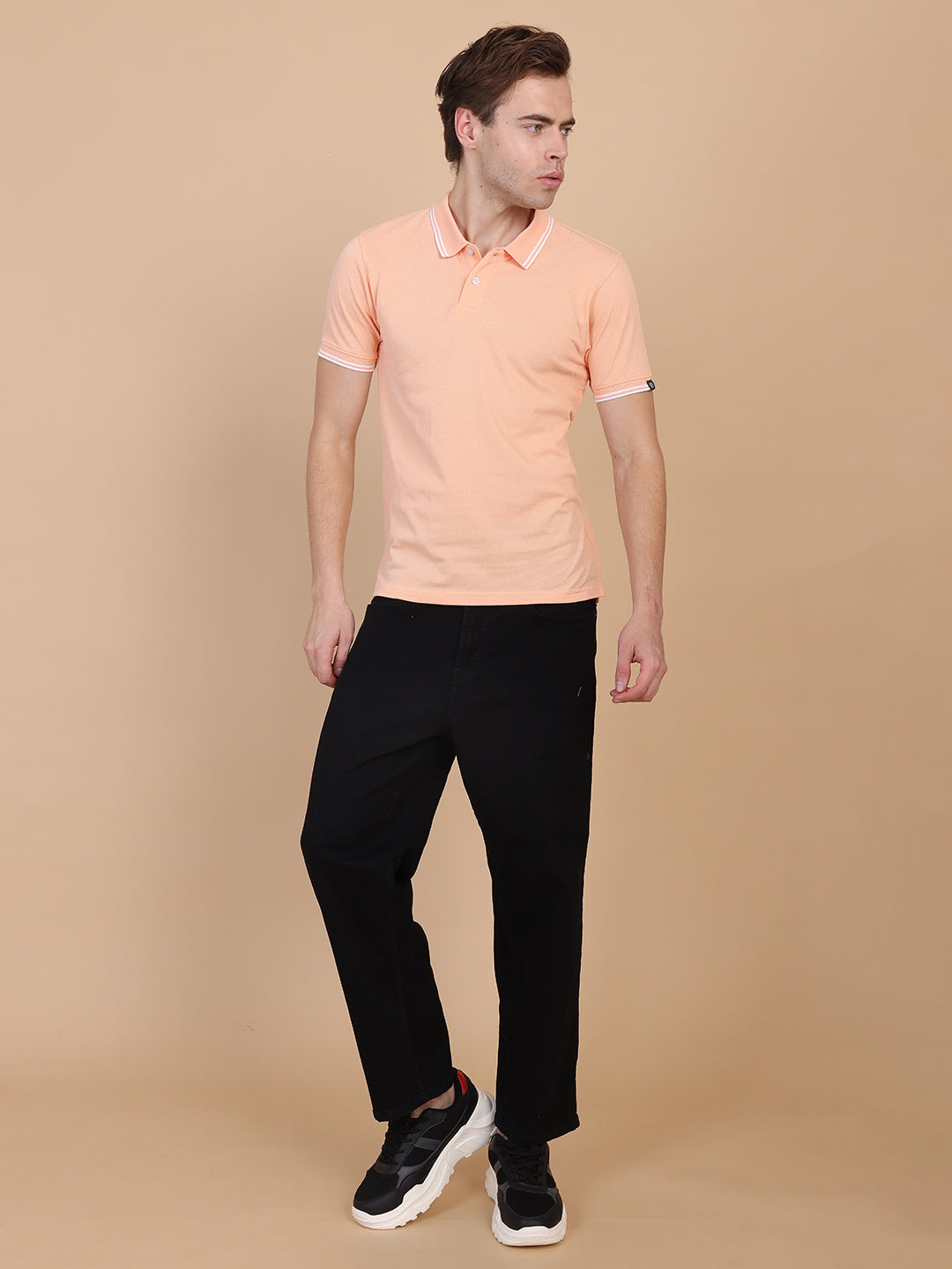Peach Men Polo Tshirt