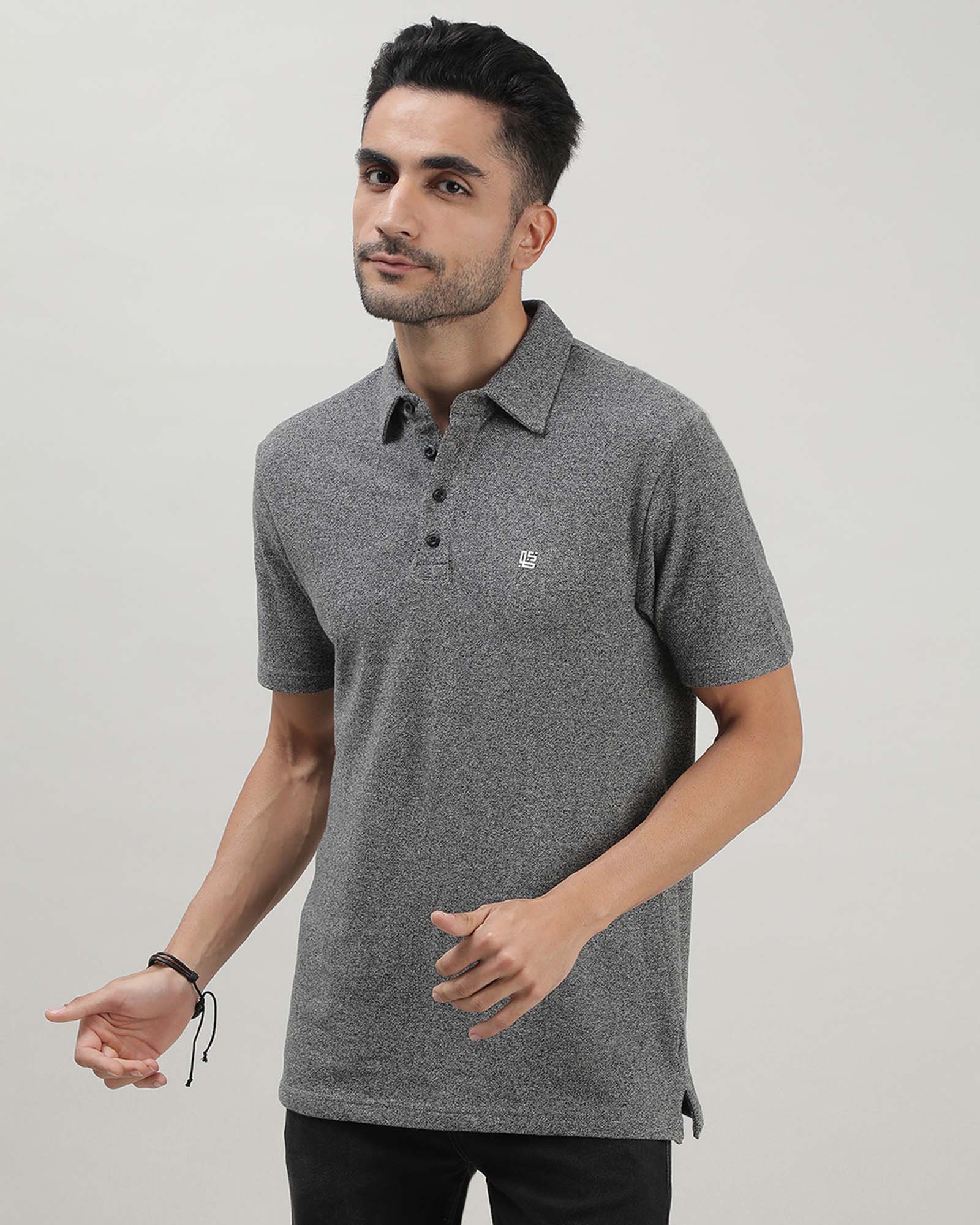 Dark Grey Grindle Polo Tshirt