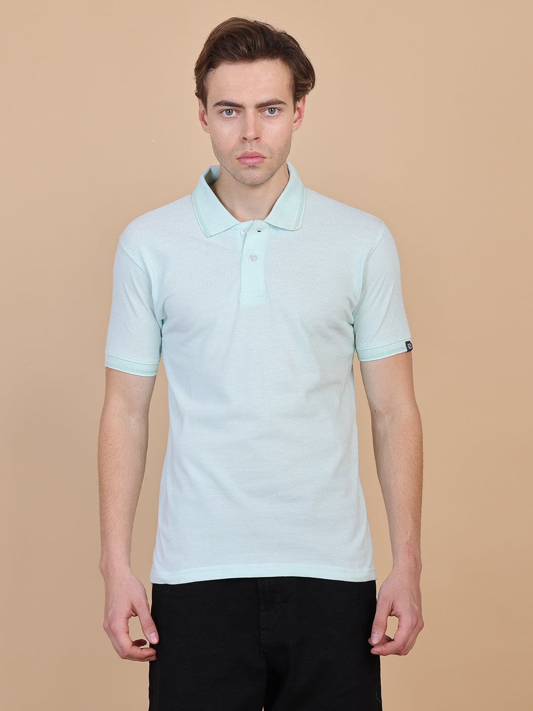 Mint Green Men Polo Tshirt