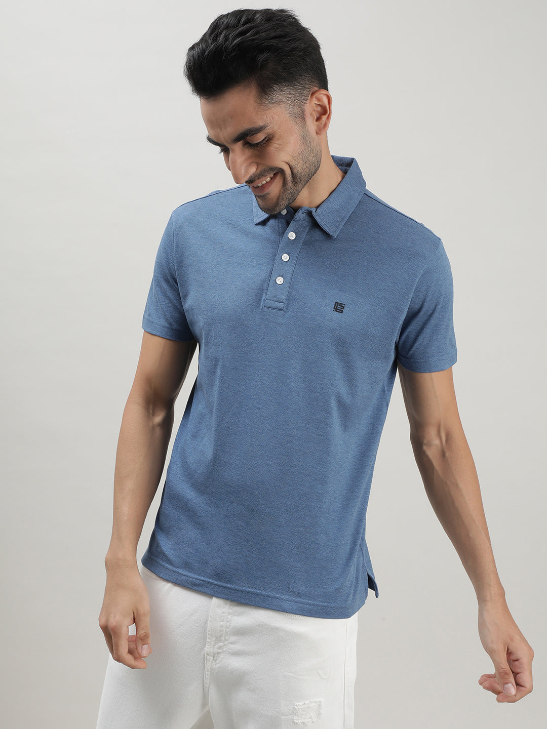 Steel Blue Polo T-shirt