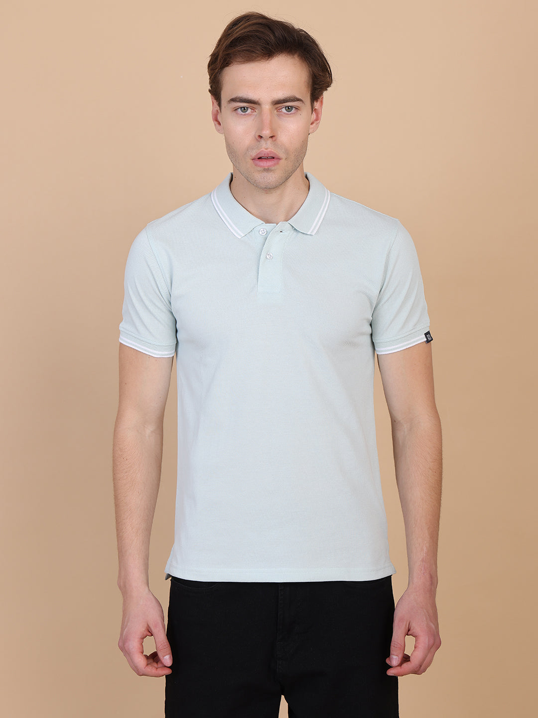Light Green Men Polo Tshirt