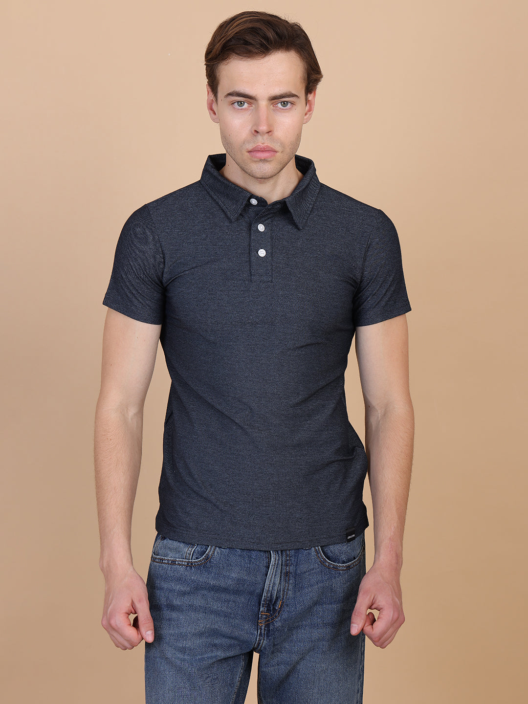 Slate Grey Men Polo Tshirt