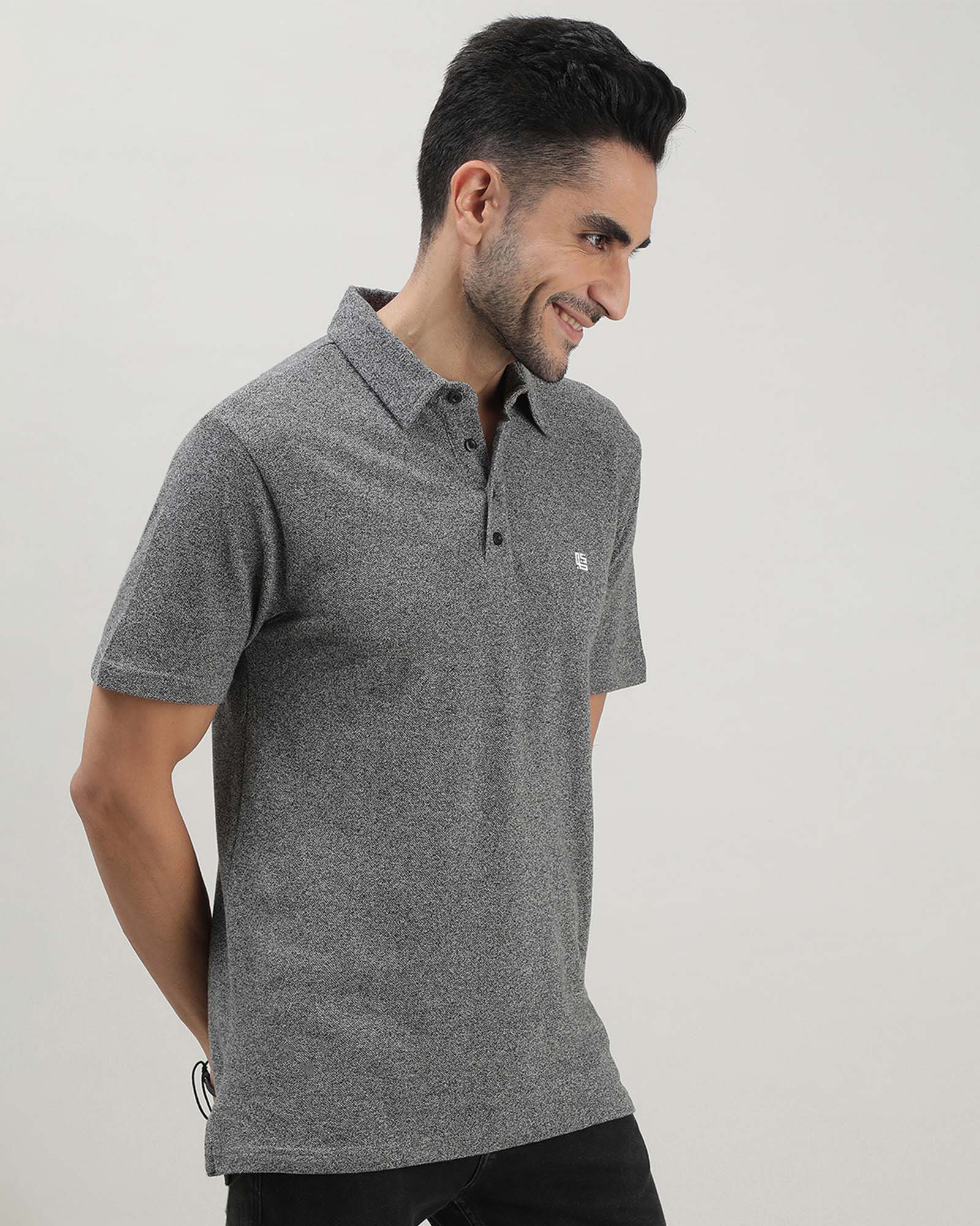 Dark Grey Grindle Polo Tshirt