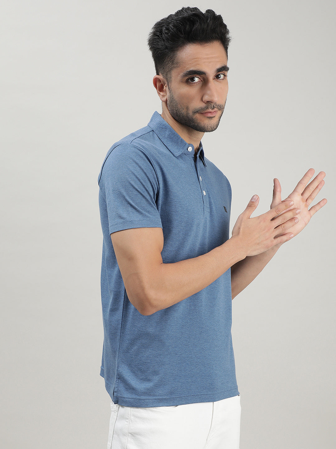 Steel Blue Polo T-shirt