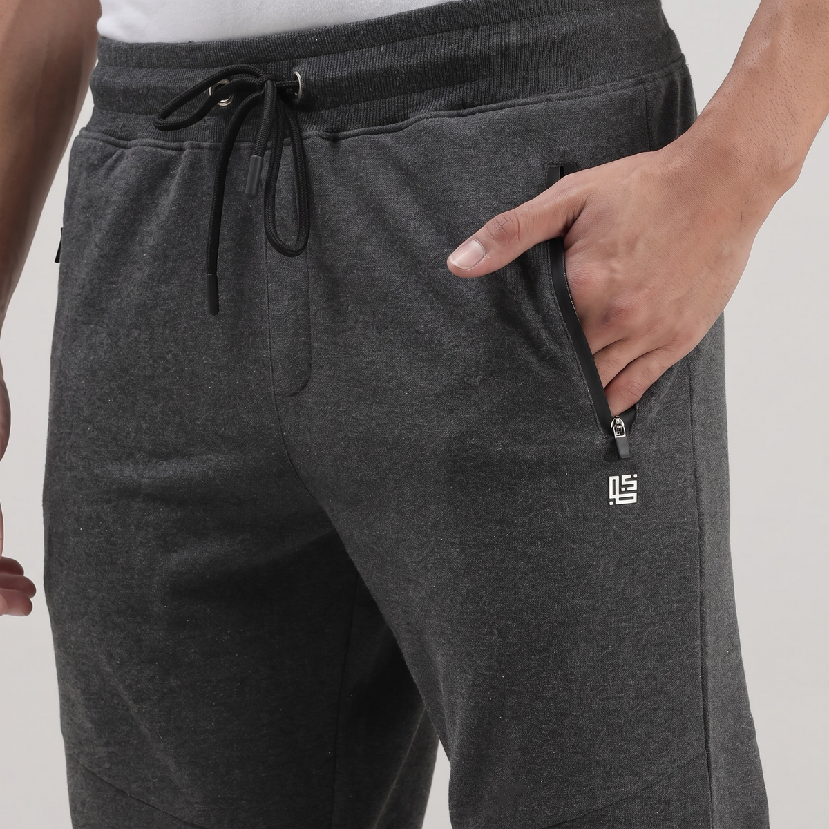 Grey Solid Track Joggers