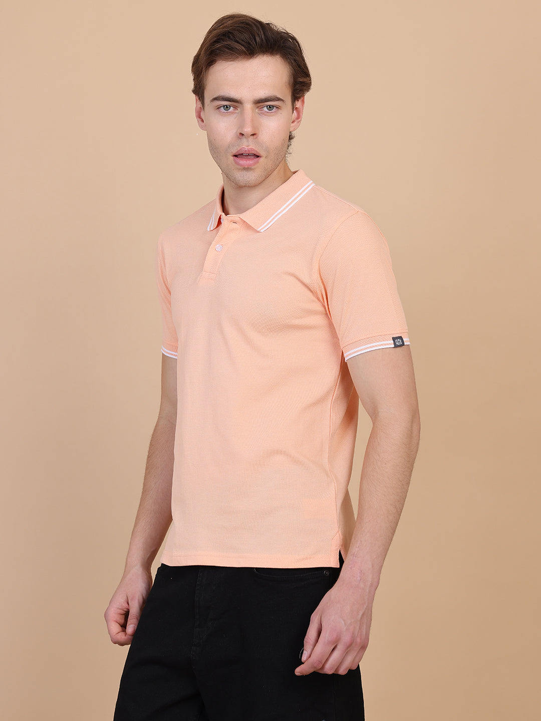 Peach Men Polo Tshirt