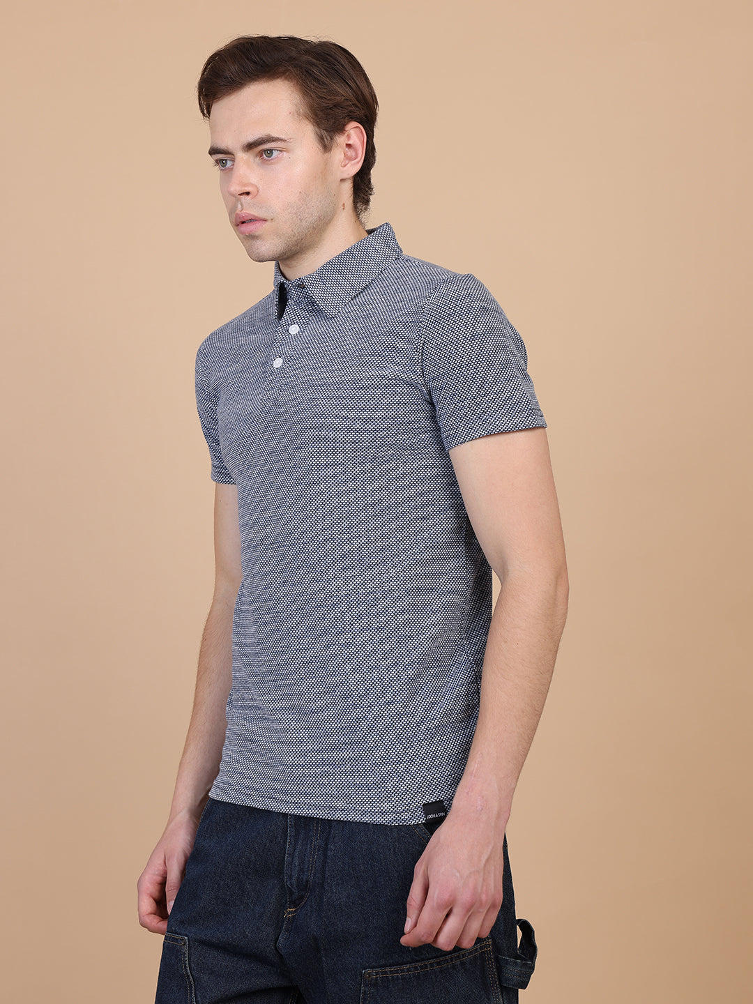 Slate Blue Men Polo Tshirt