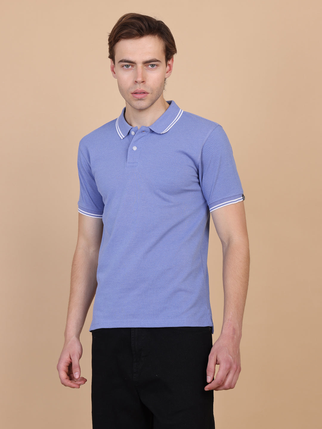 Dark Blue Men Polo Tshirt