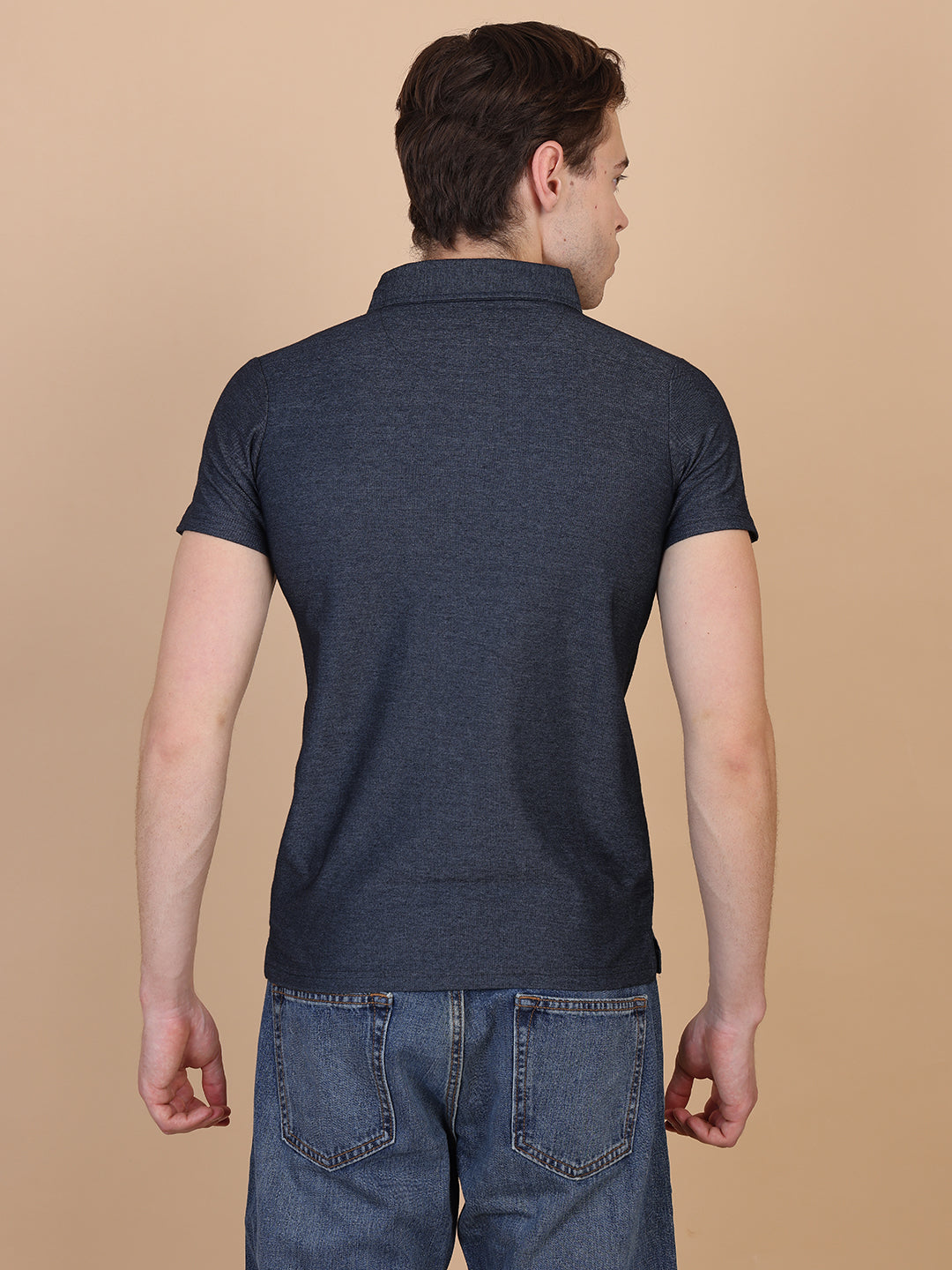 Slate Grey Men Polo Tshirt