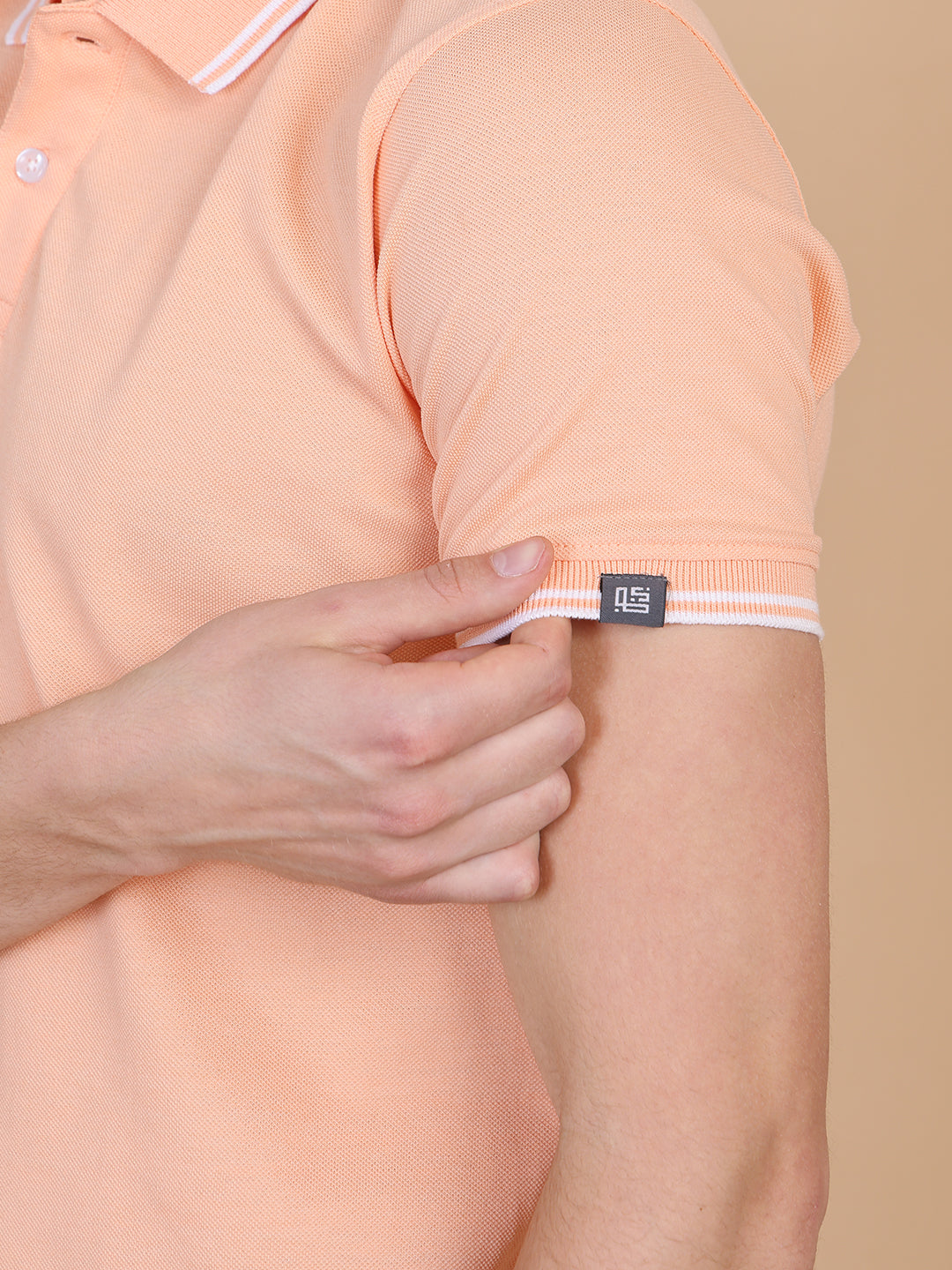 Peach Men Polo Tshirt
