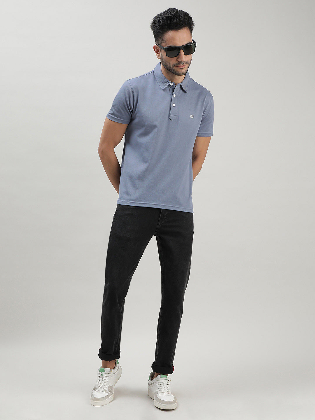Stone Blue Polo T-shirt for Men