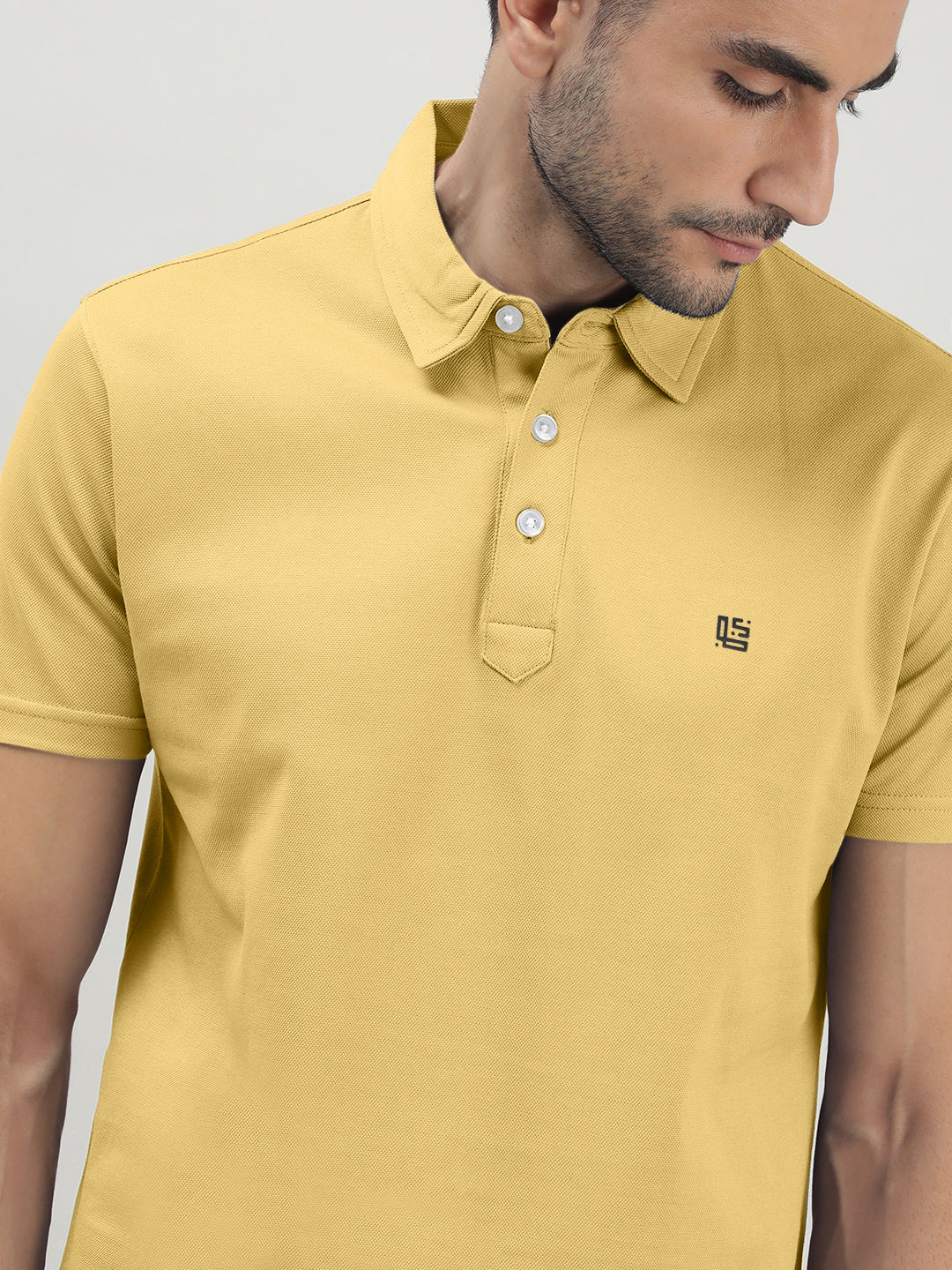 Yellow Mercerized Polo T-shirt