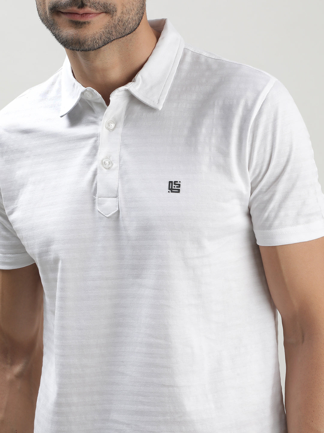 White Polo T-shirt for Men at Loom & Spin