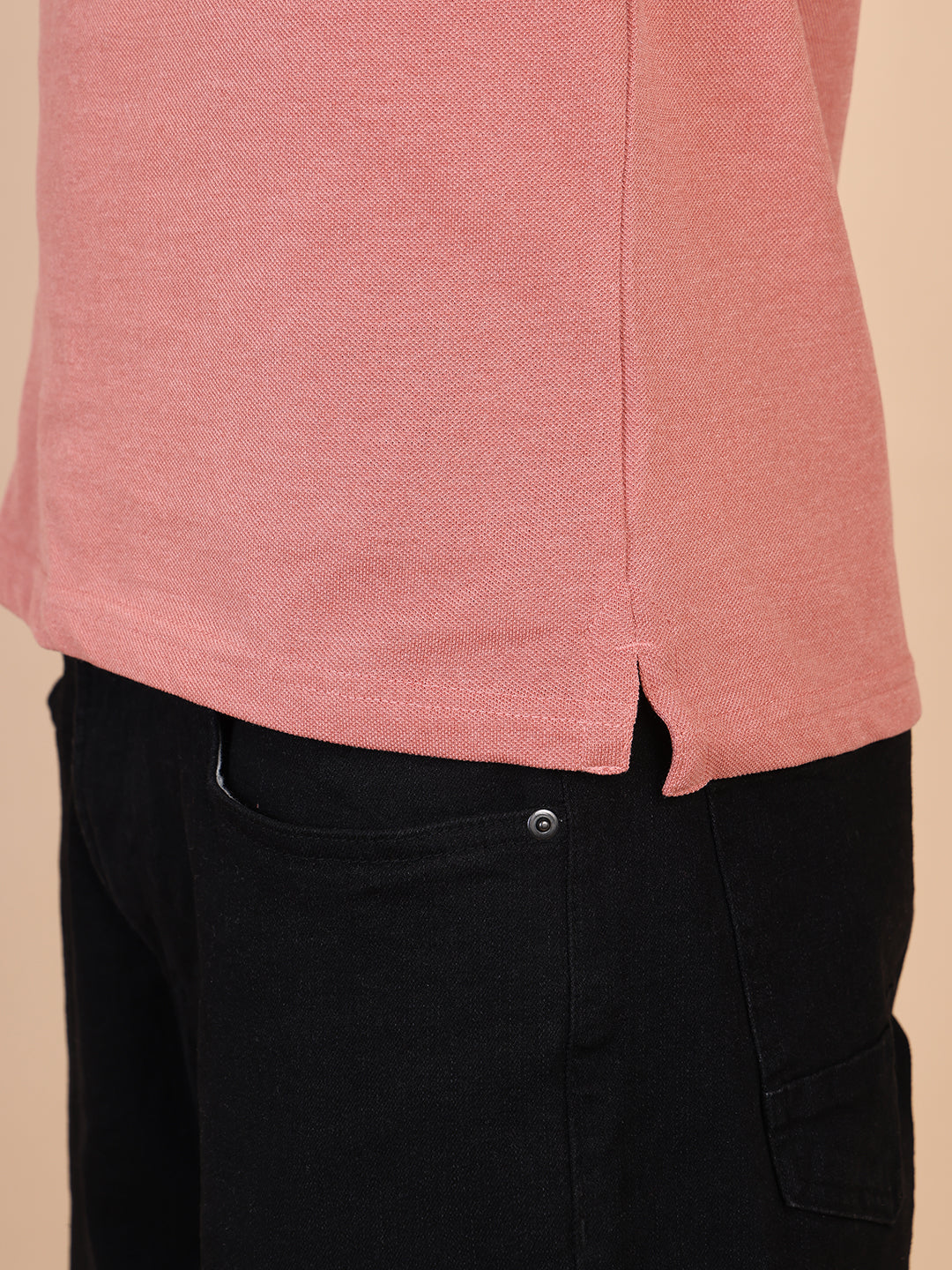 Dark Orange Men Polo Tshirt