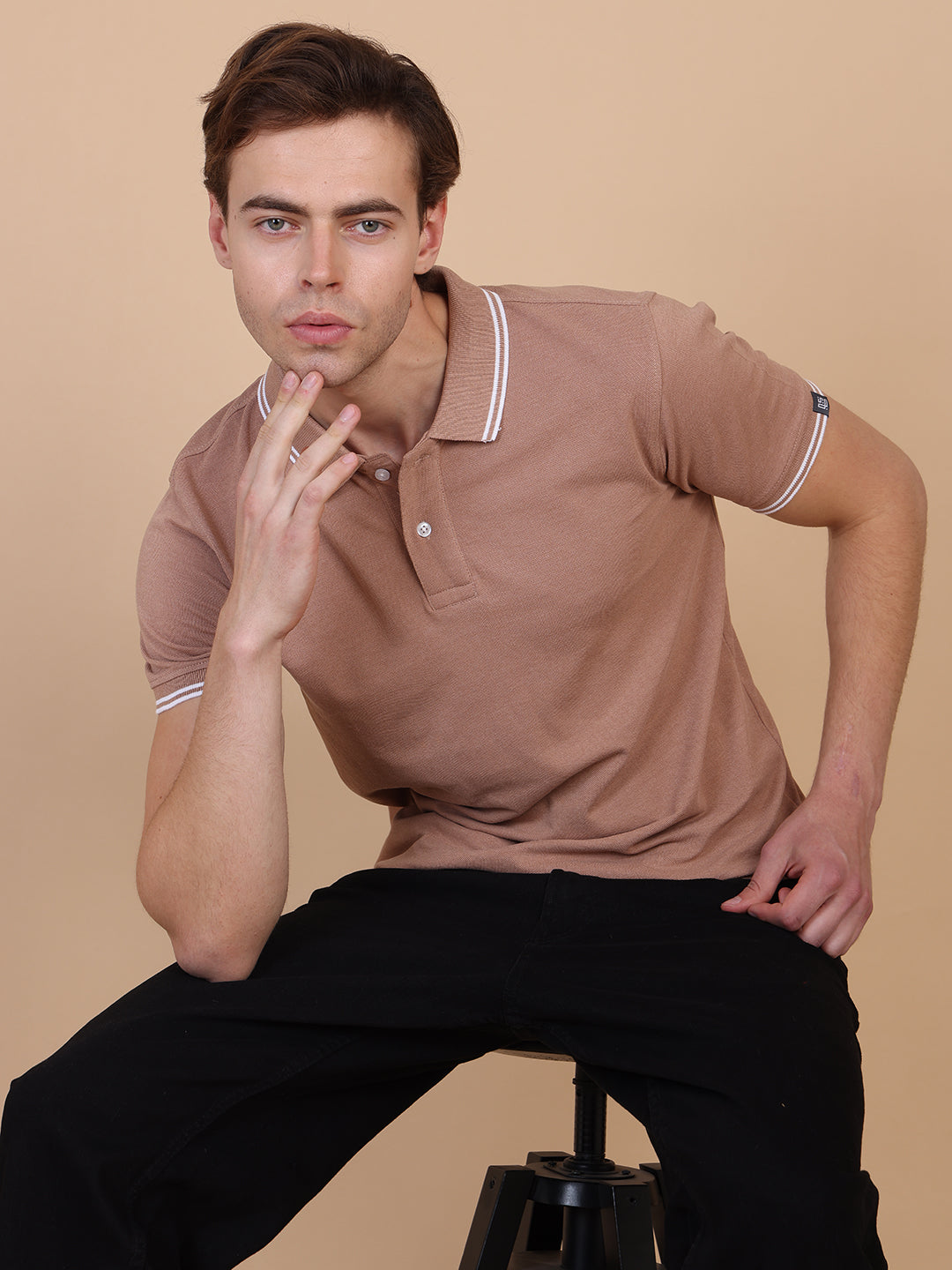 Brown Men Polo Tshirt