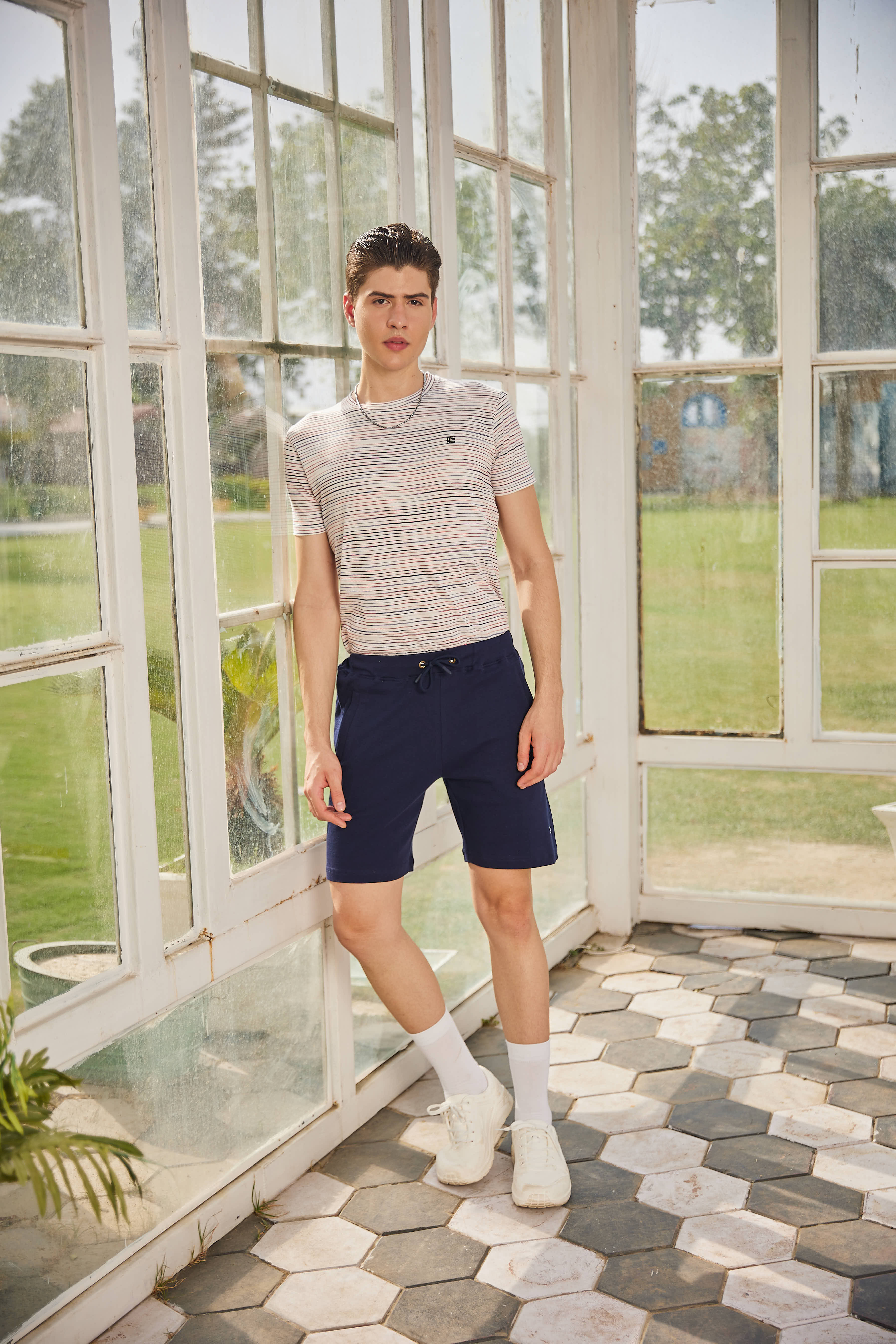 Navy Blue Casual Shorts