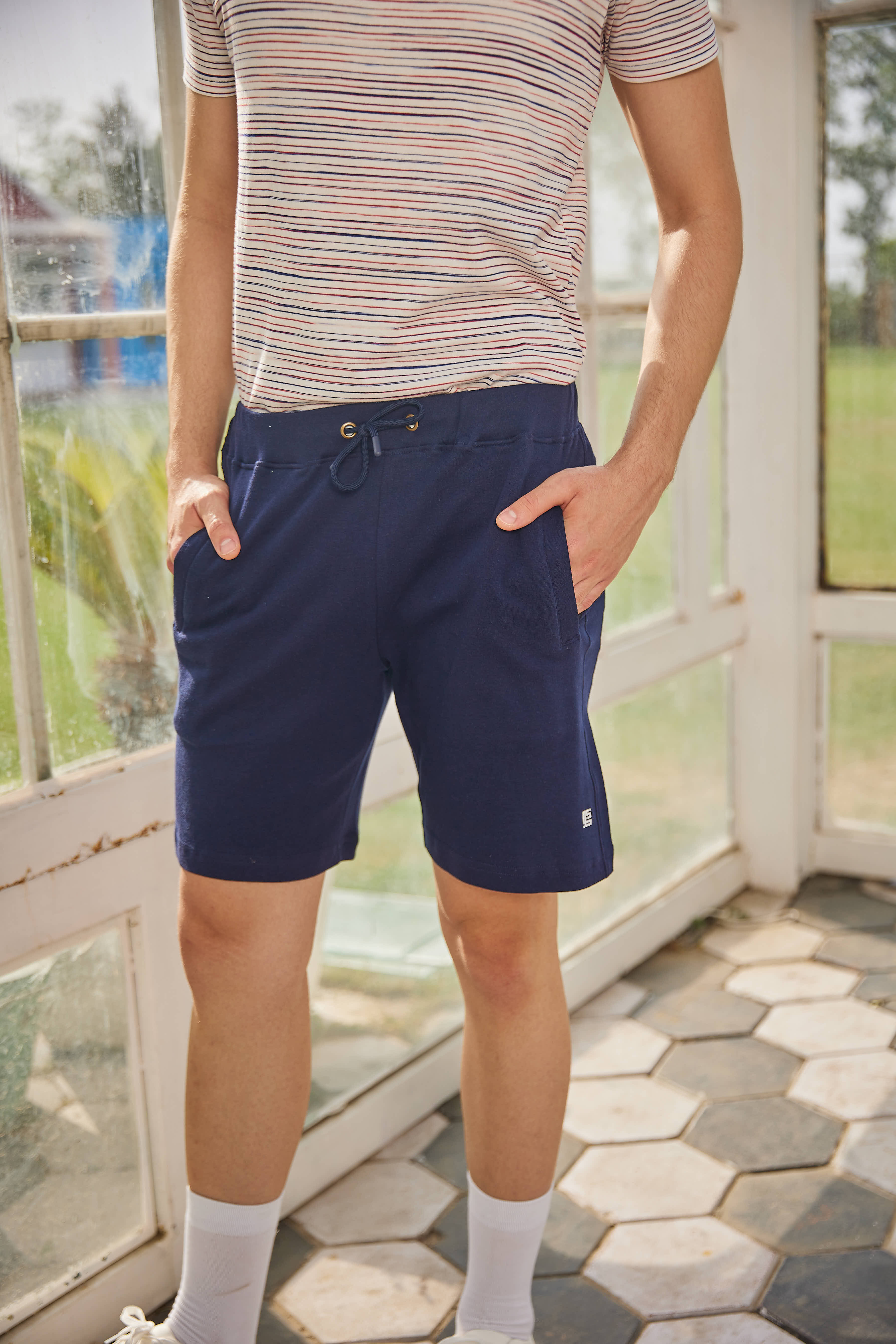 Navy Blue Casual Shorts