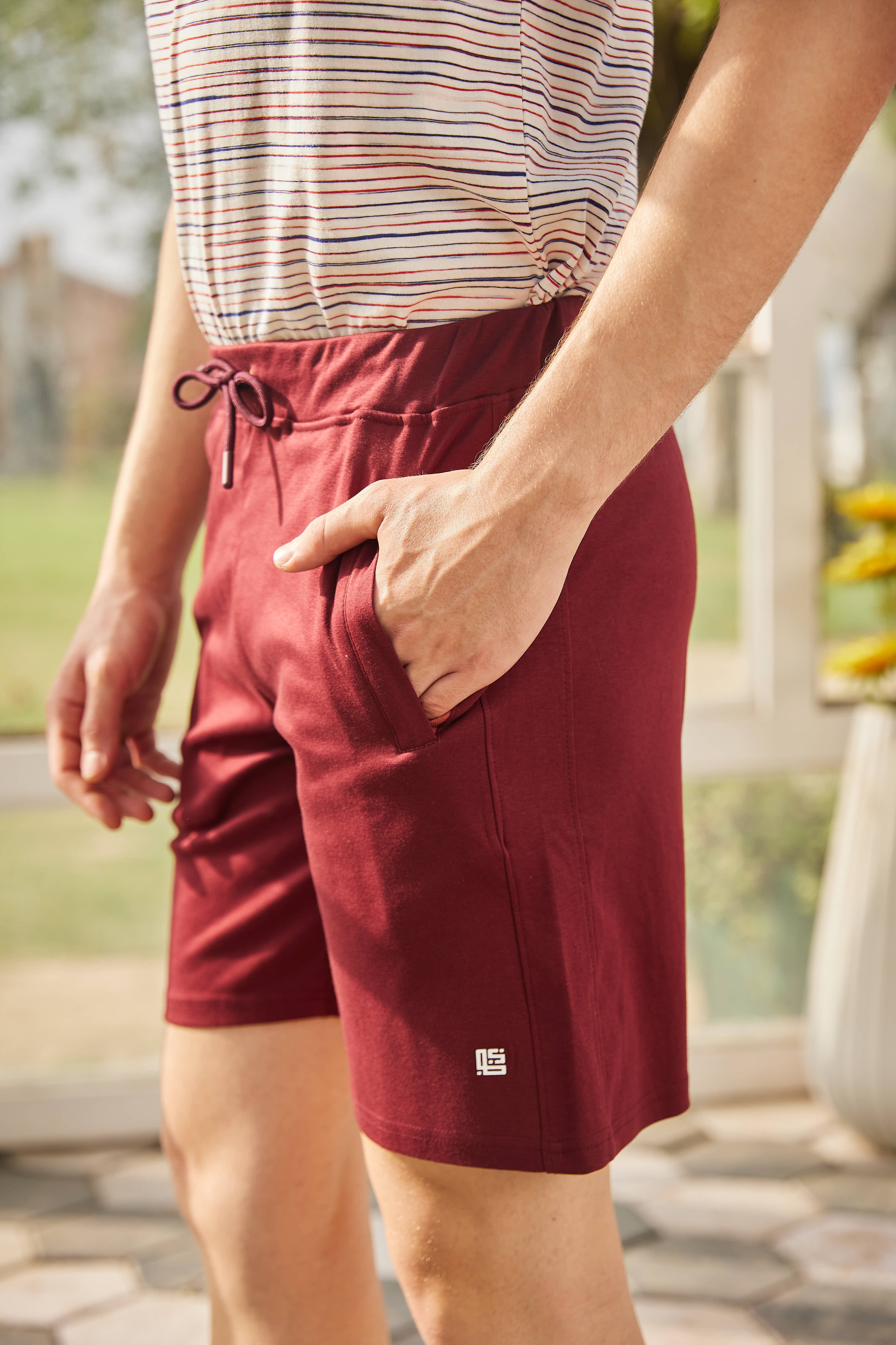 Maroon Casual Shorts