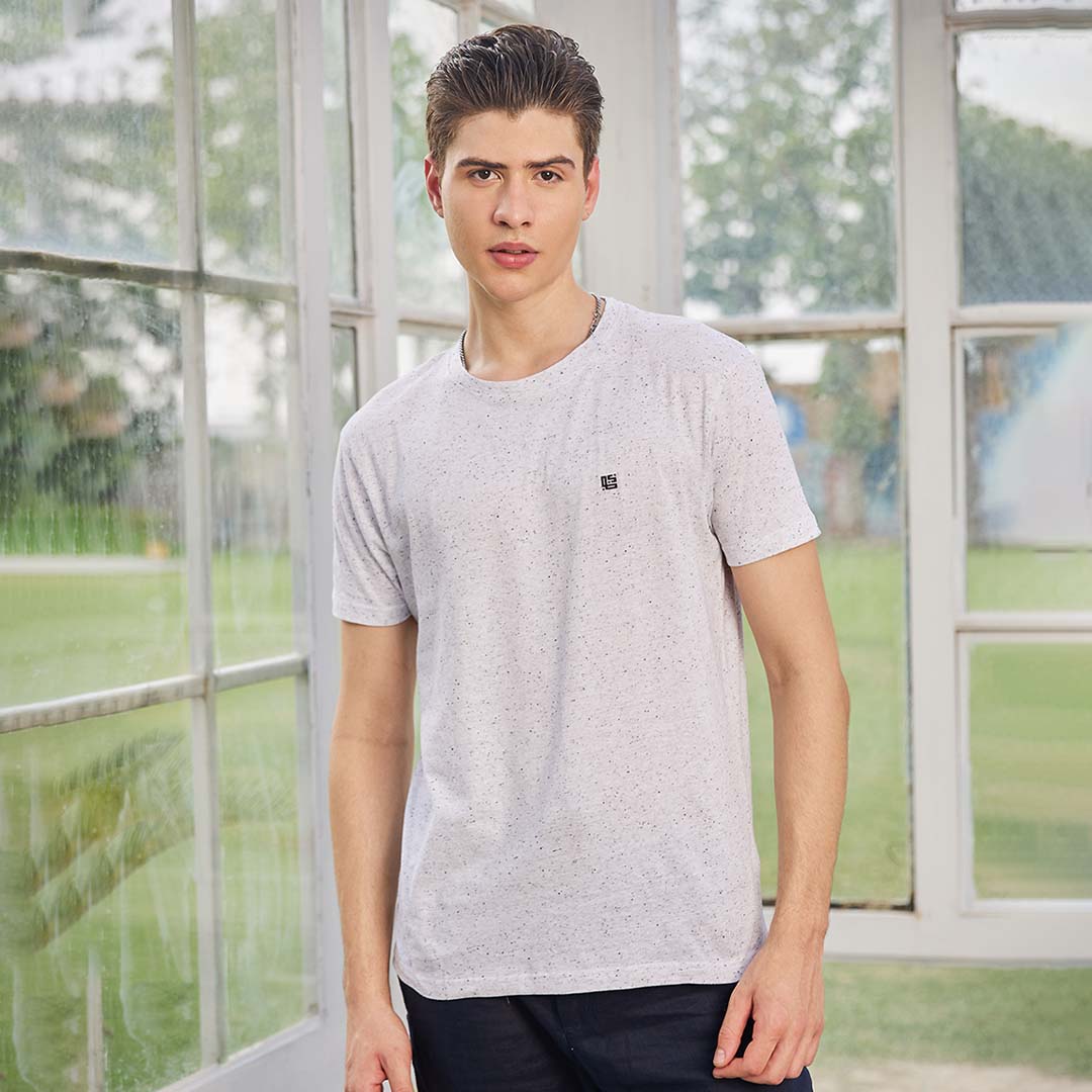 Off White Space Dyed Crew Neck Tshirt