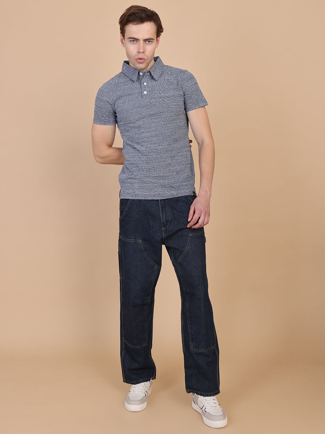 Slate Blue Men Polo Tshirt