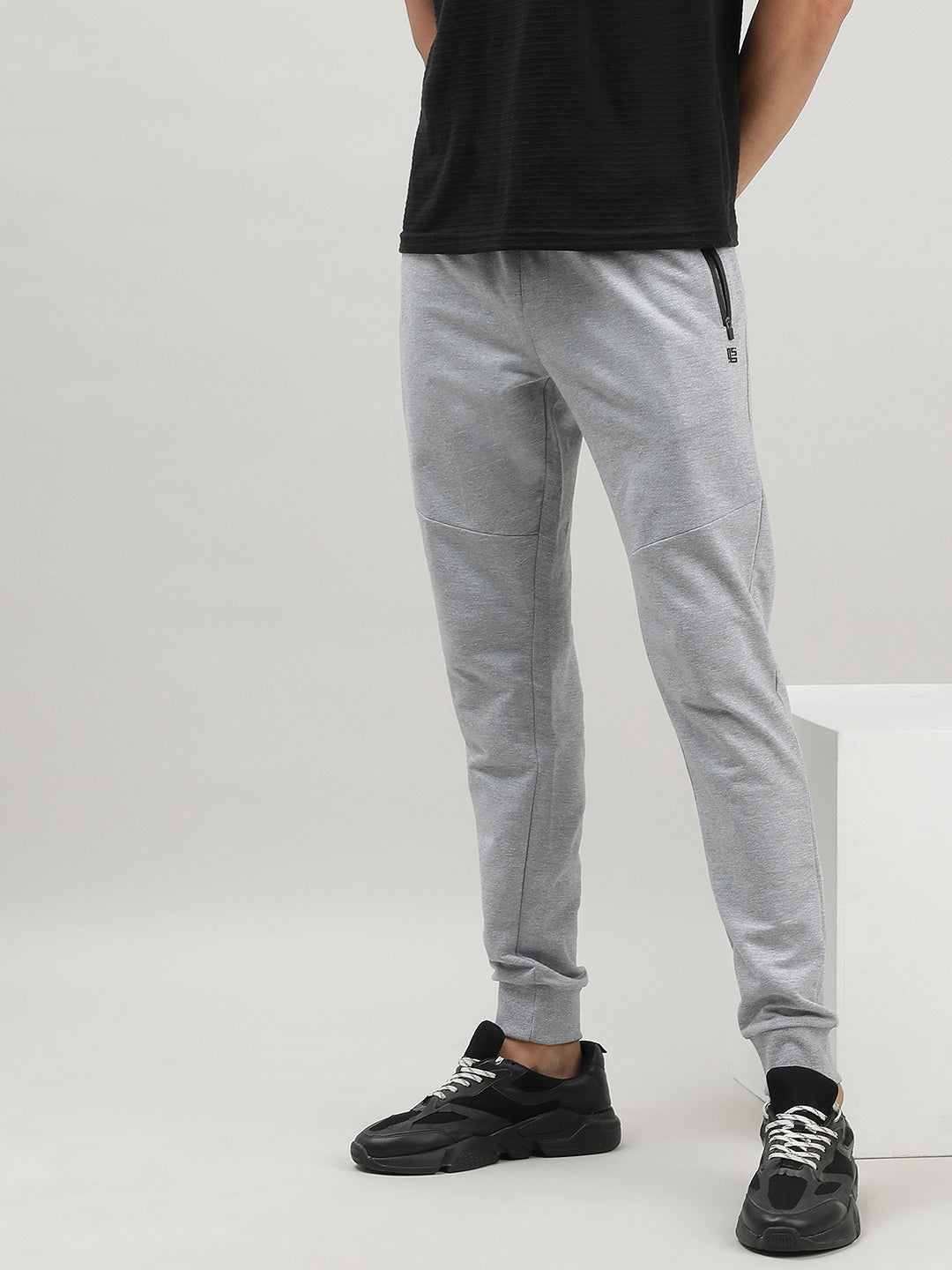 Buy Grey Melange Joggers for Men Online at Loom Spin