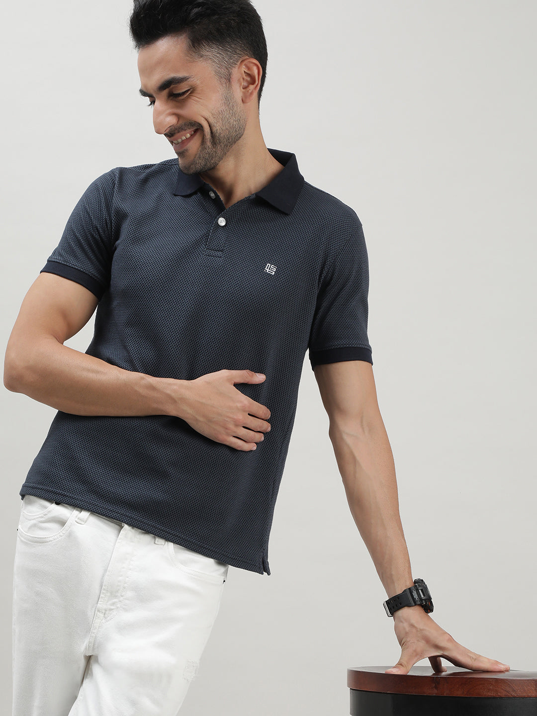 Charcoal Grey Polo T-shirt