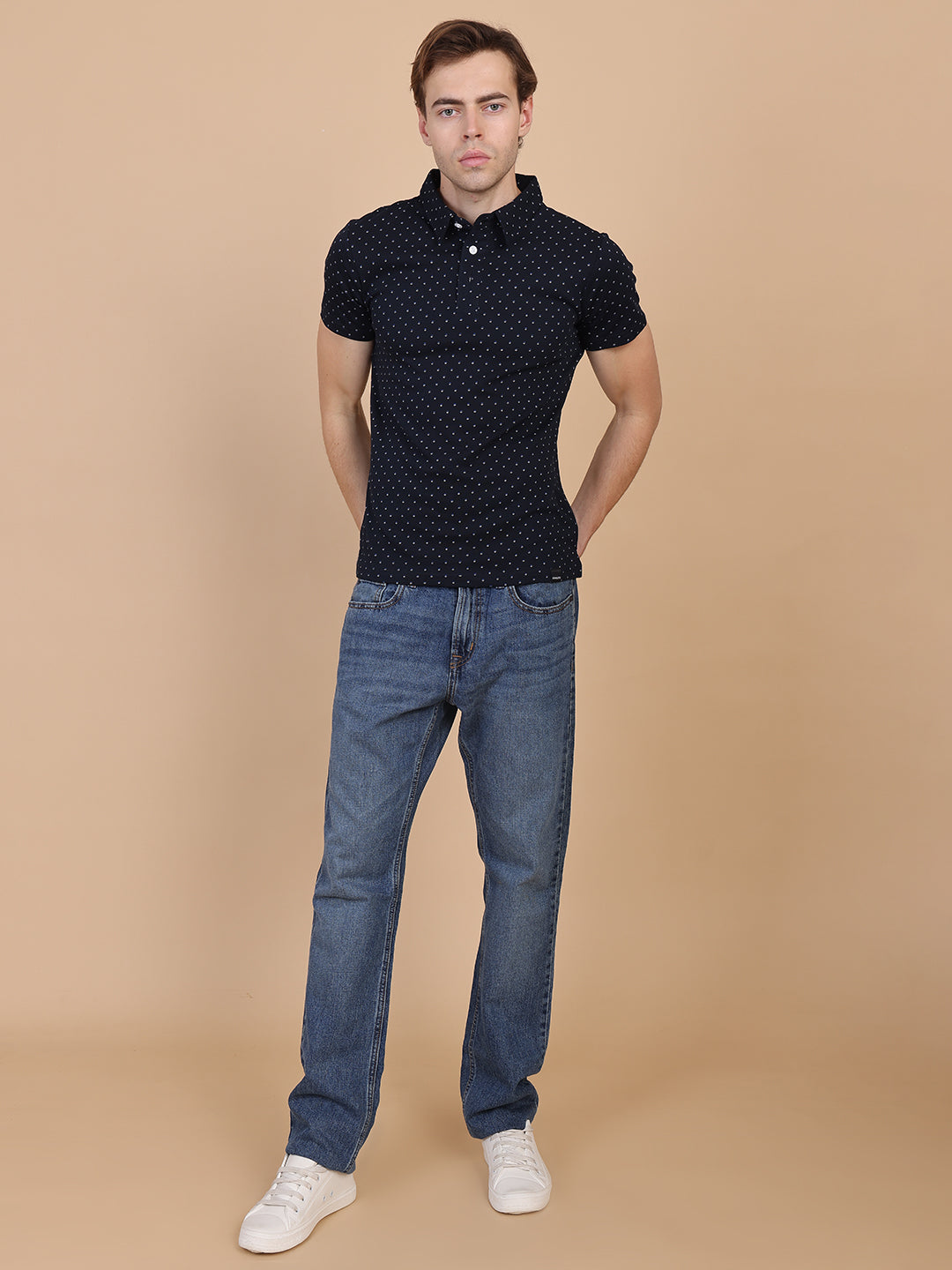 Navy Blue Men Polo Tshirt