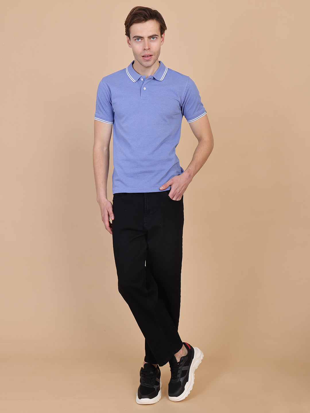 Dark Blue Men Polo Tshirt