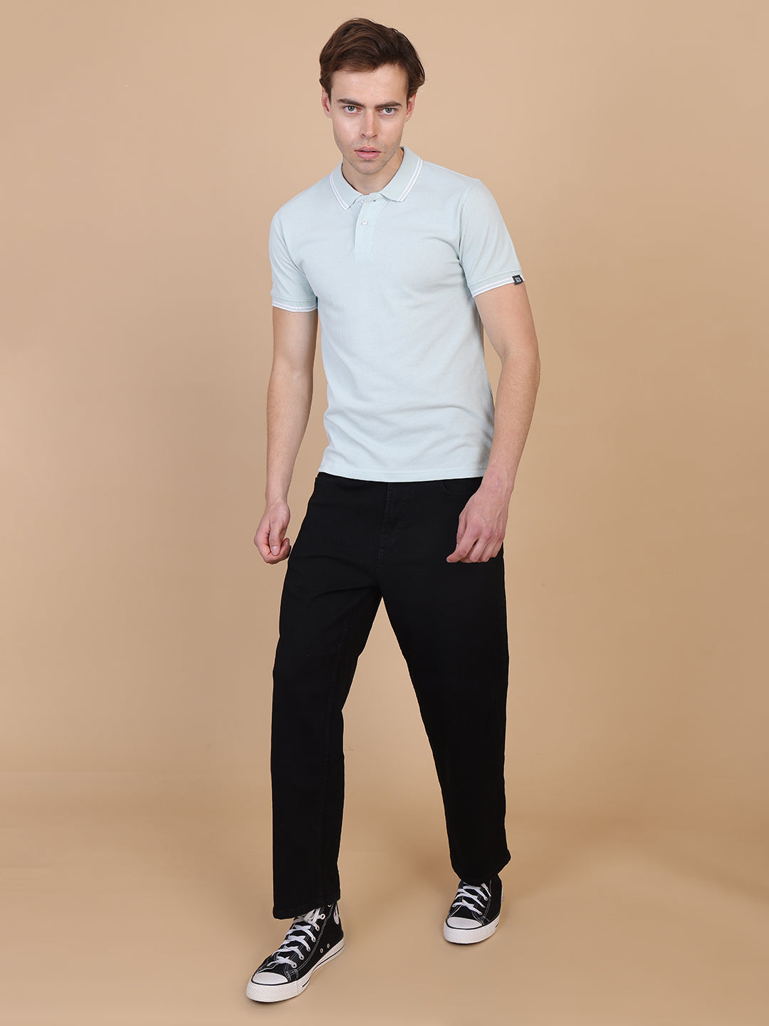 Light Green Men Polo Tshirt