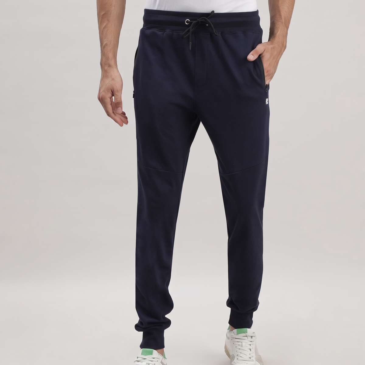Navy Blue Solid Track Joggers