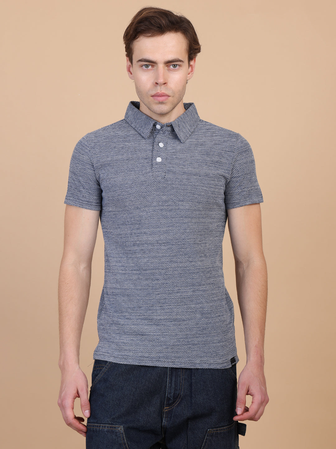 Slate Blue Men Polo Tshirt