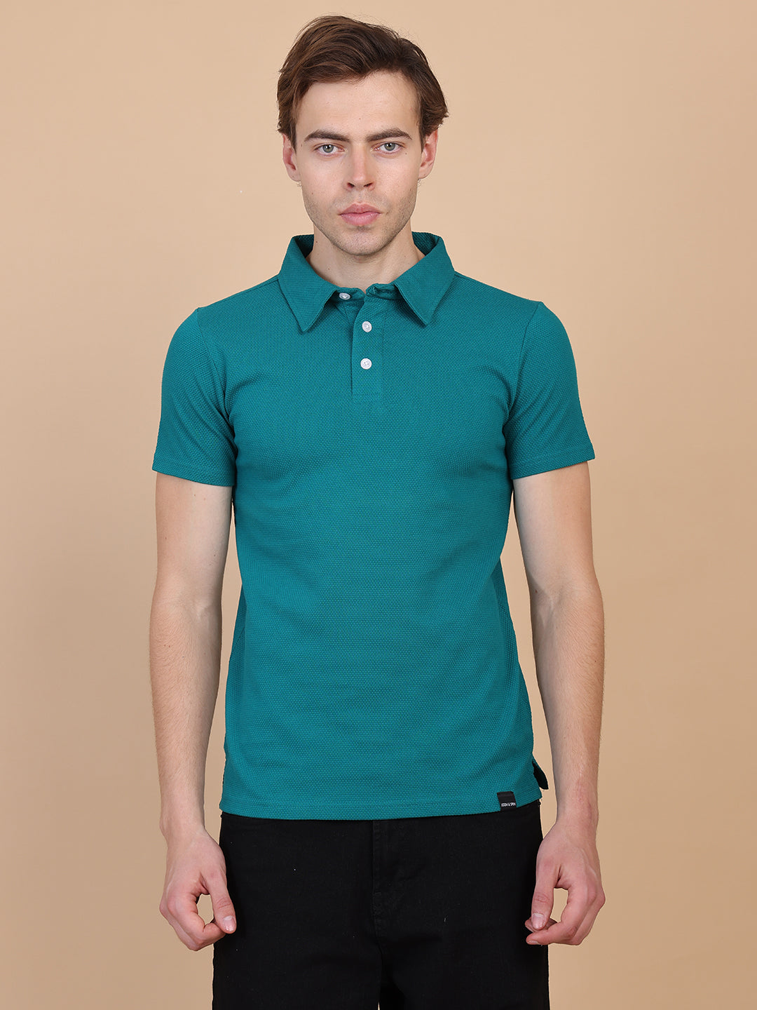 Teal Men Polo Tshirt