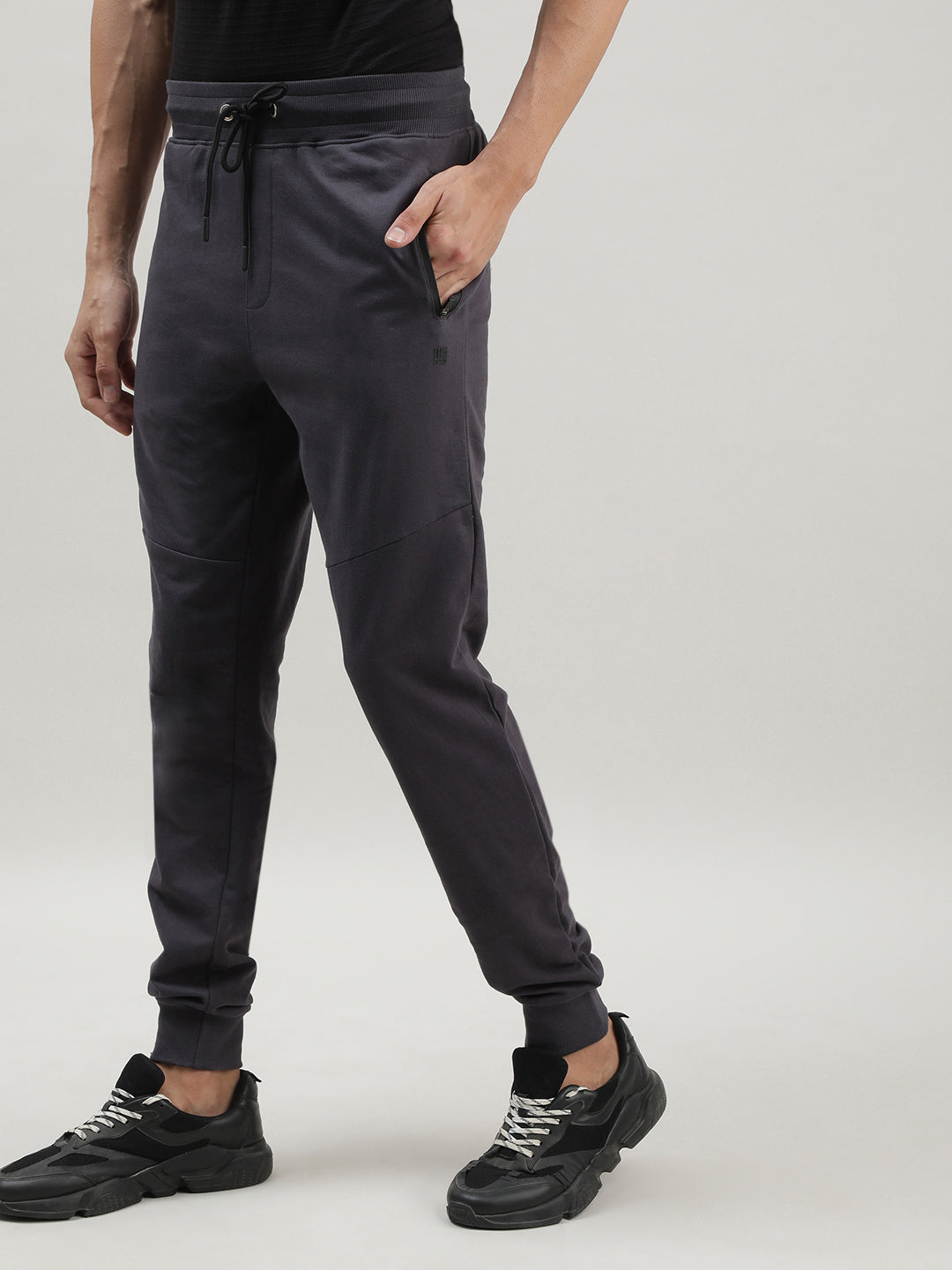 Charcoal Grey Casual Joggers for Men at Loom & Spin