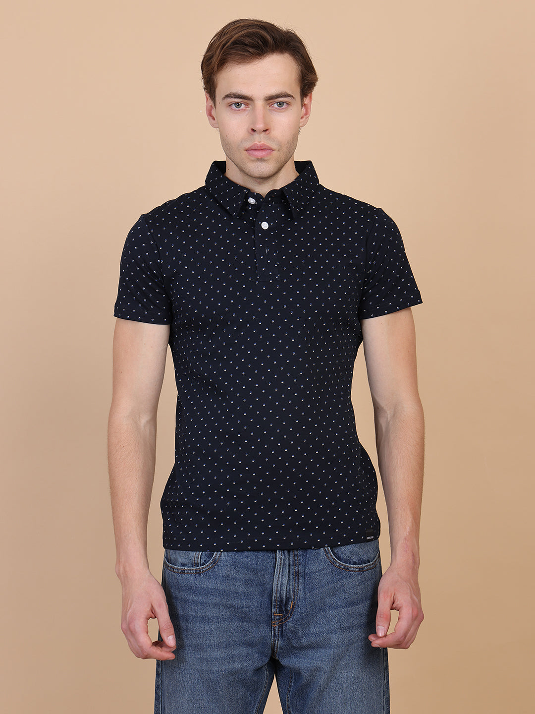 Navy Blue Men Polo Tshirt