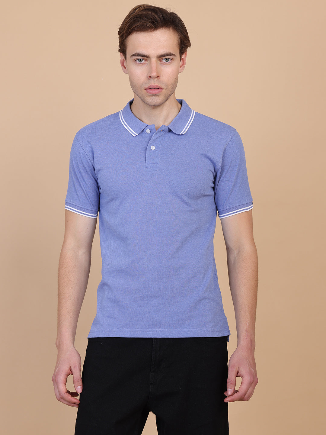 Dark Blue Men Polo Tshirt