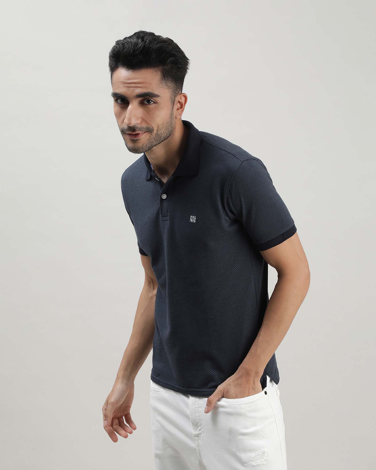 Charcoal Grey Polo T-shirt