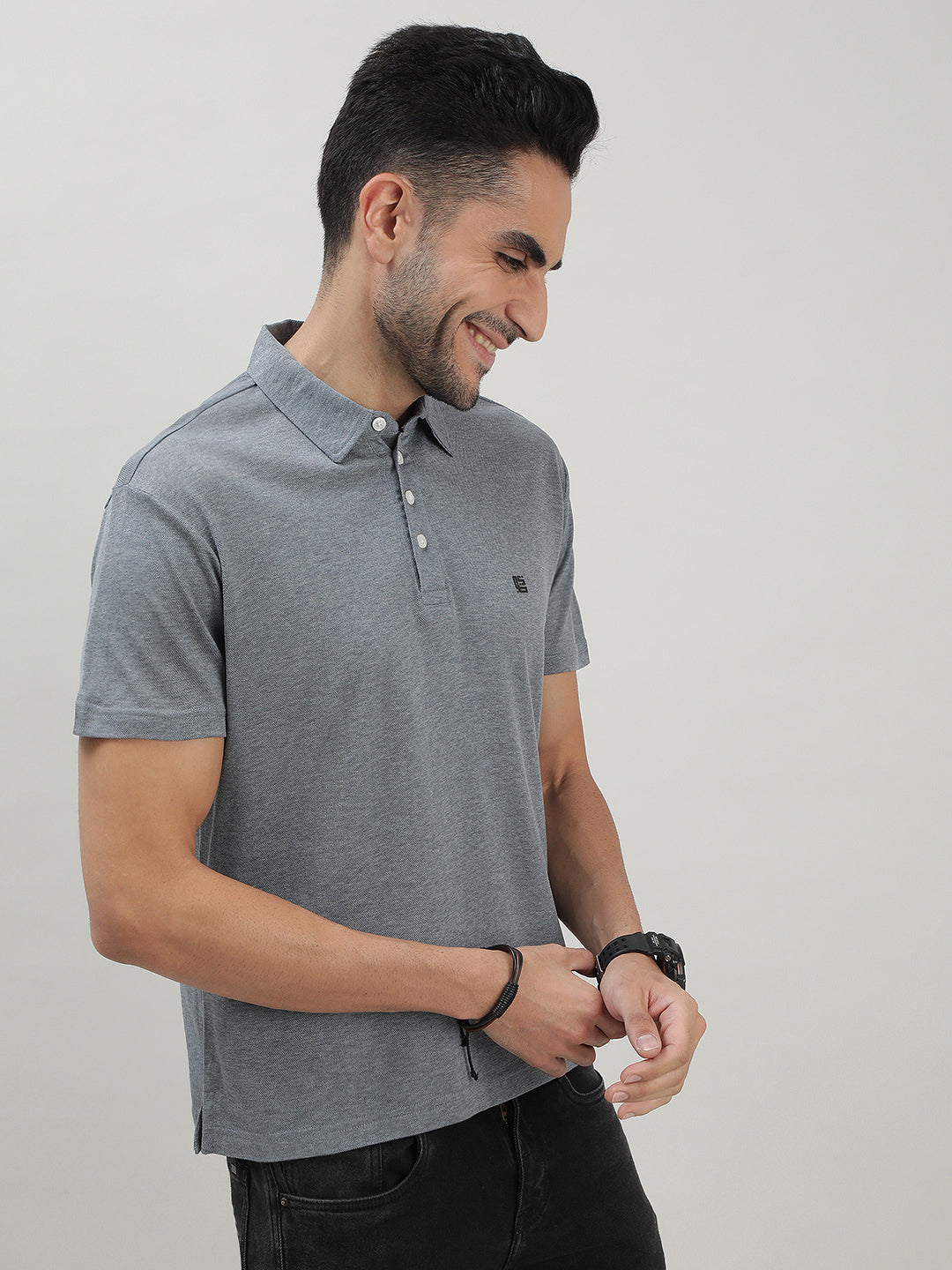 Cloud Grey Polo T-shirt for Men