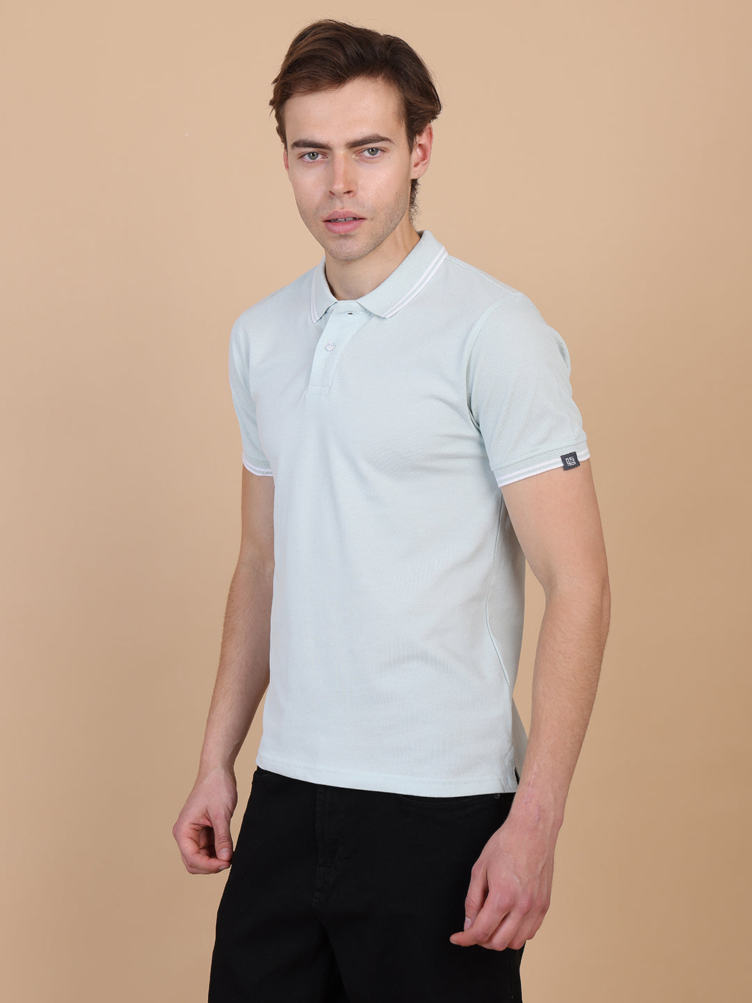 Light Green Men Polo Tshirt