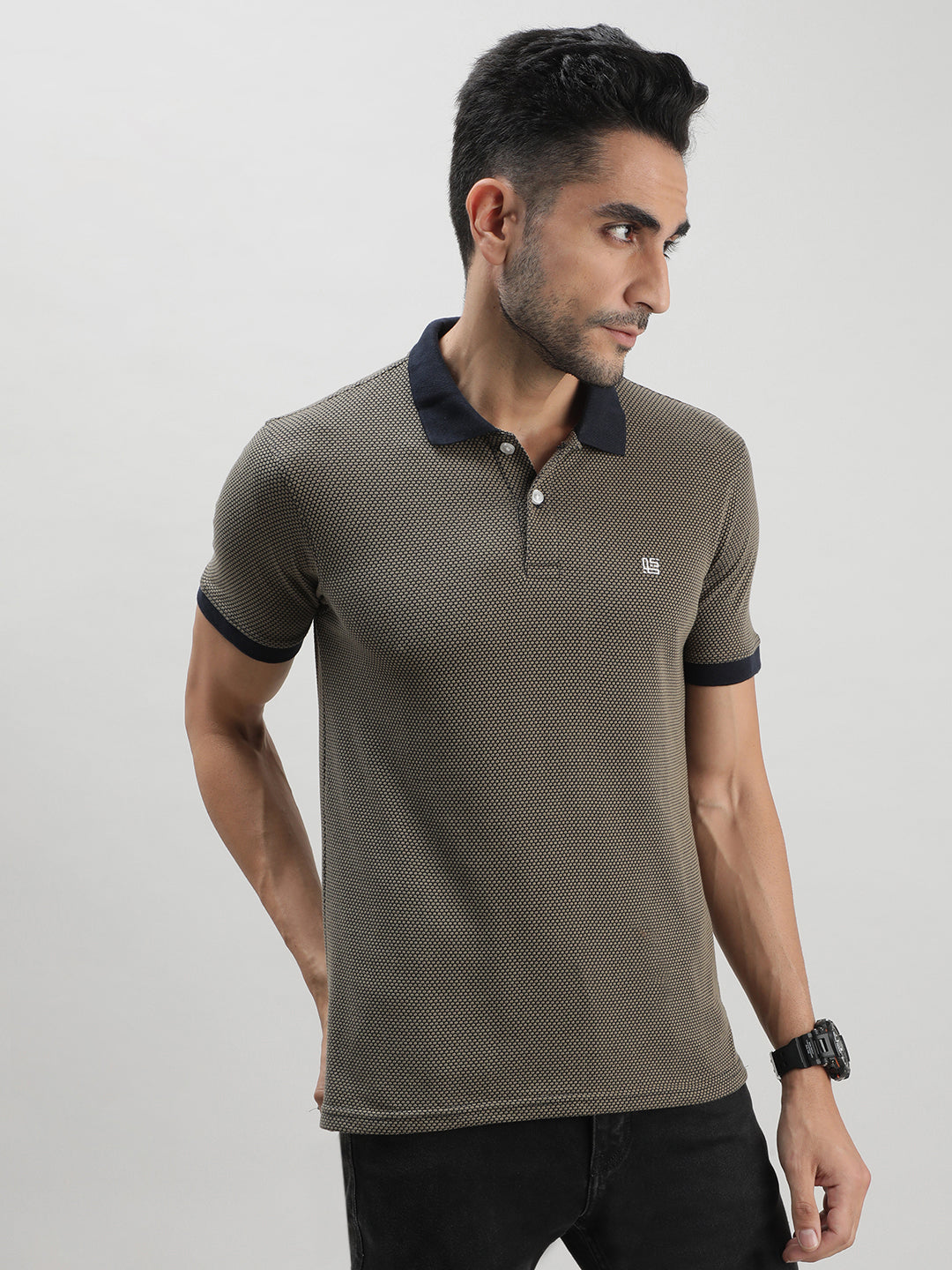 Contrast Polo T-shirt for Men