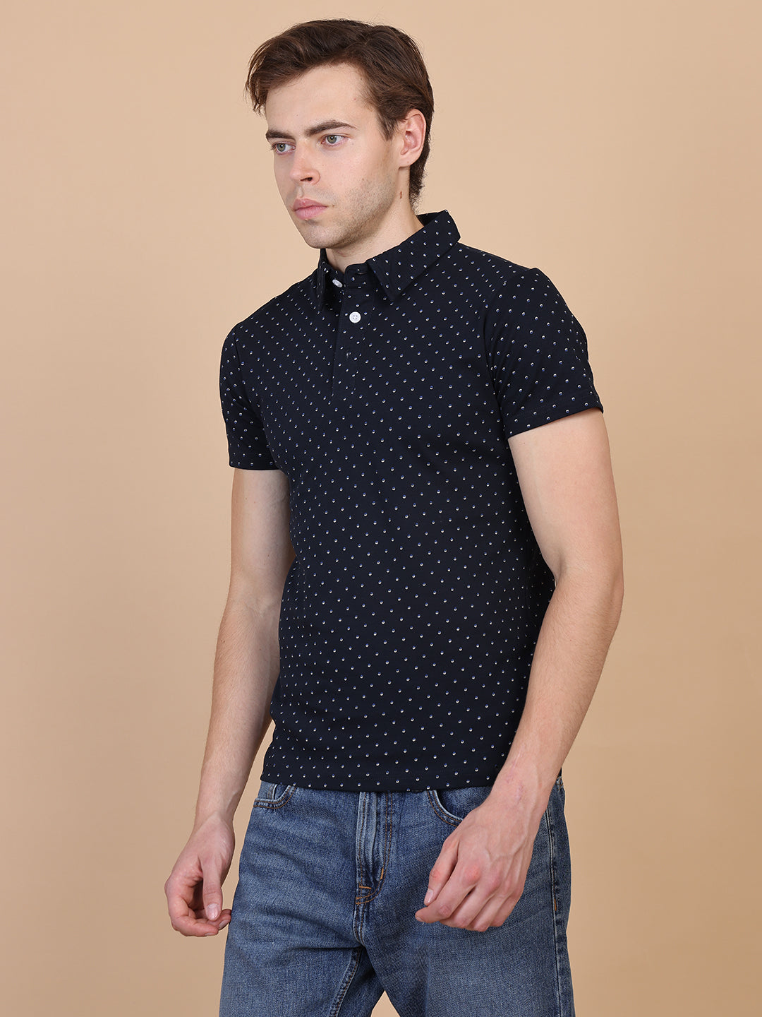 Navy Blue Men Polo Tshirt