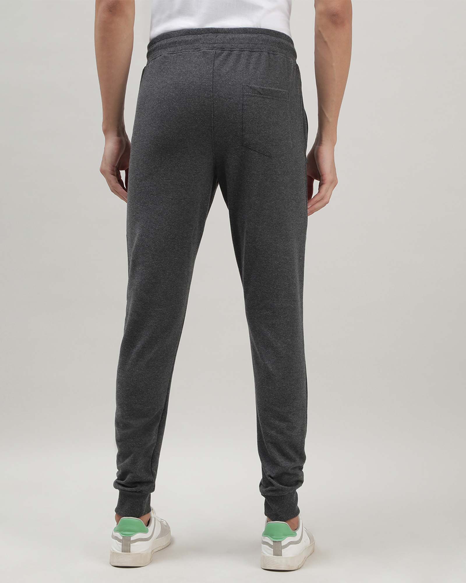 Grey Solid Track Joggers