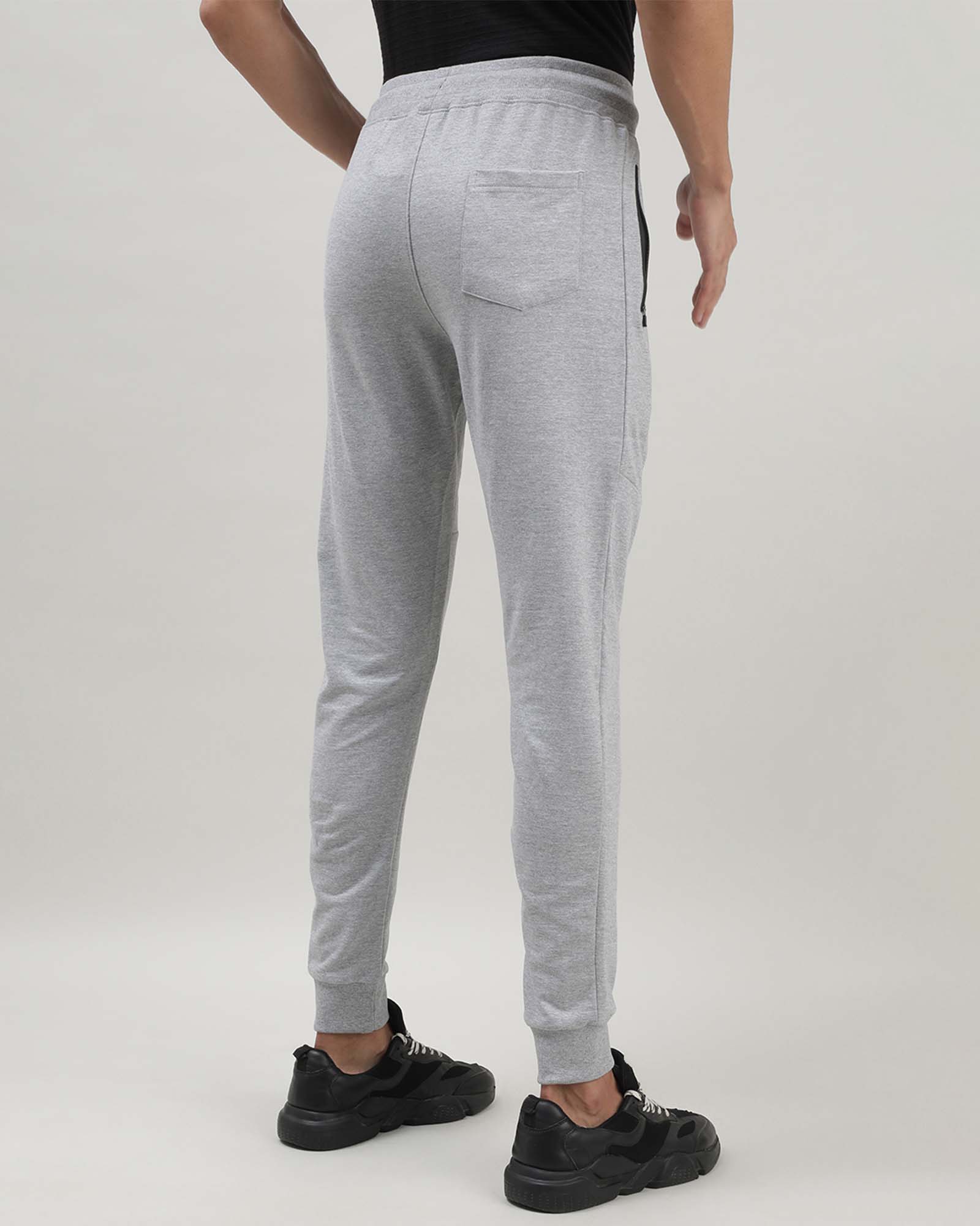 Light Grey Solid Track Joggers