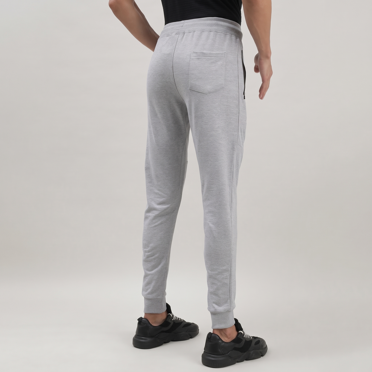 Light Grey Solid Track Joggers