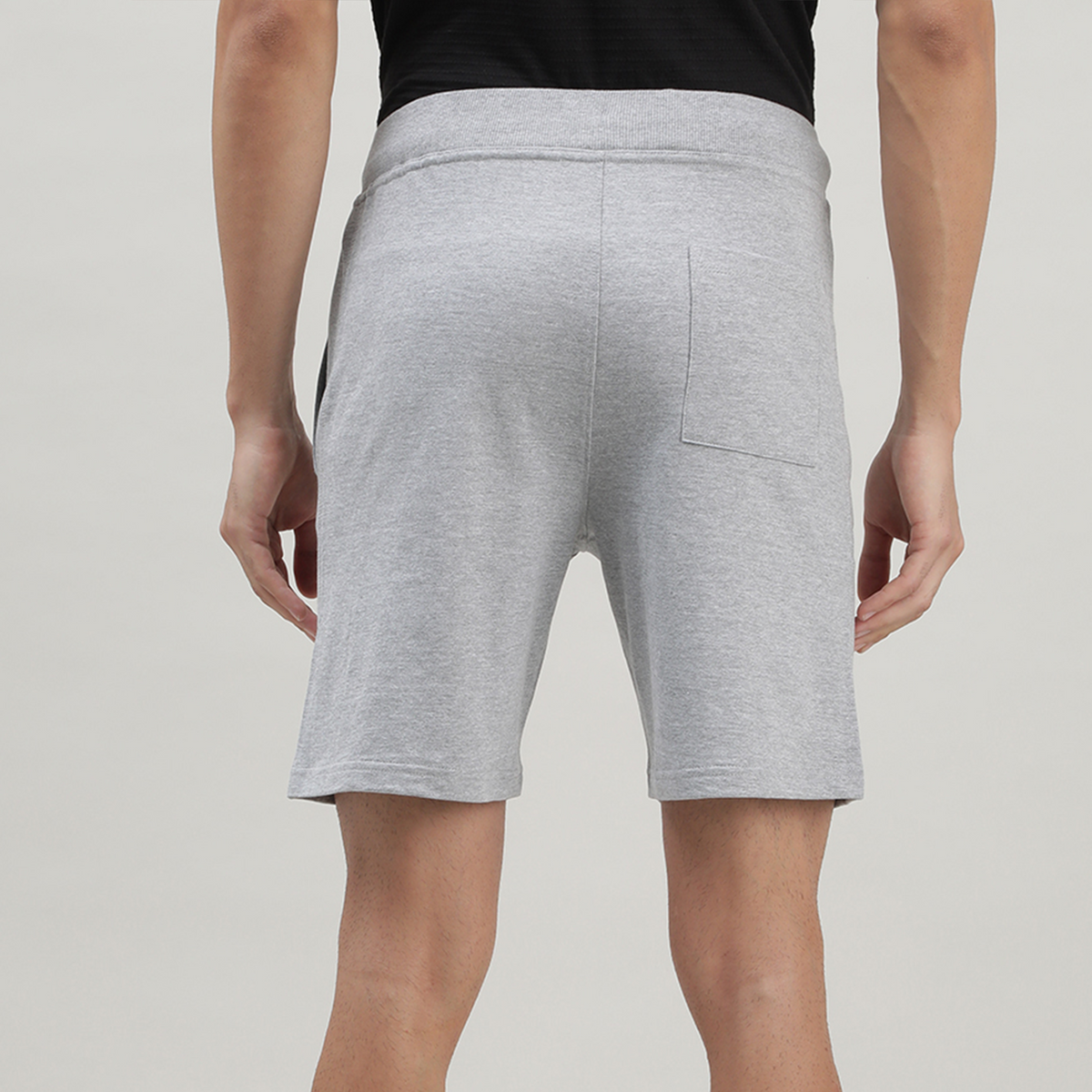 Grey Solid Track Shorts