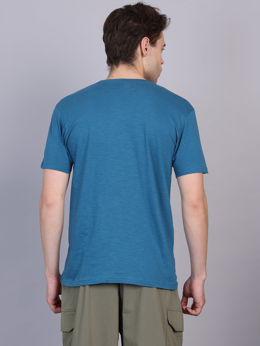 Dark Green Men Round Neck Tshirt