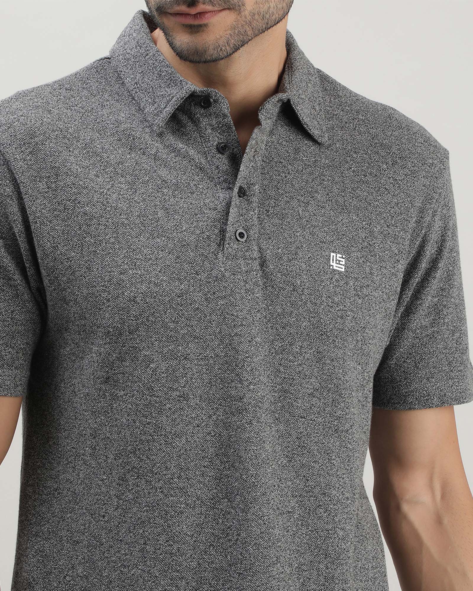 Dark Grey Grindle Polo Tshirt