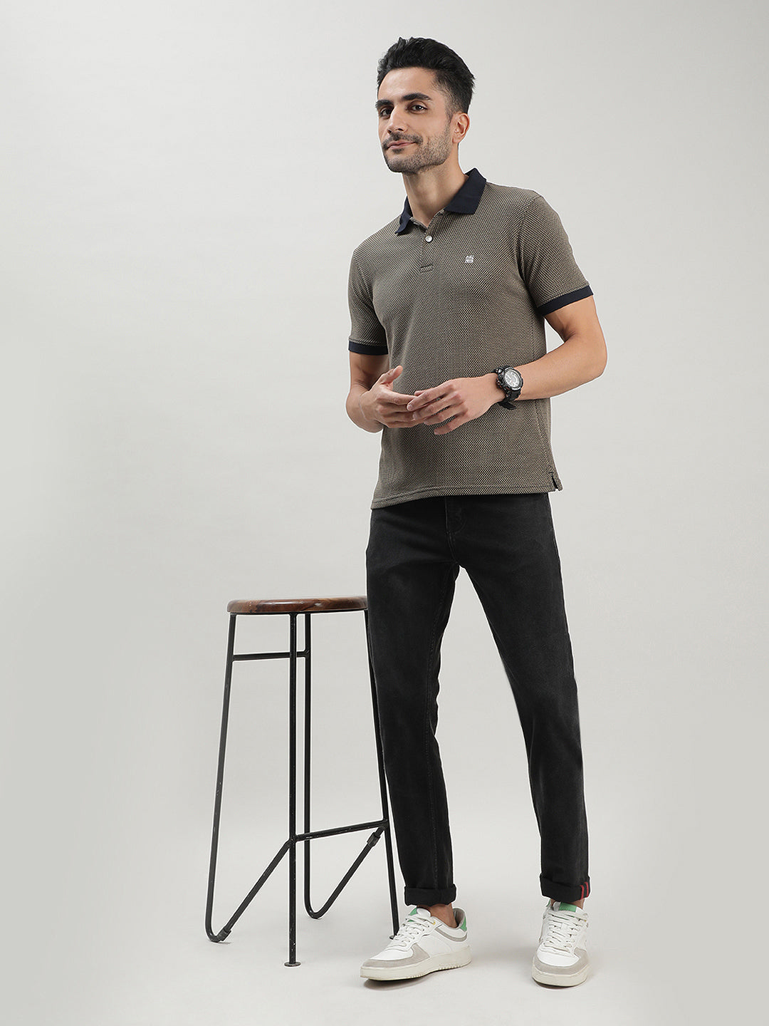 Contrast Polo T-shirt for Men