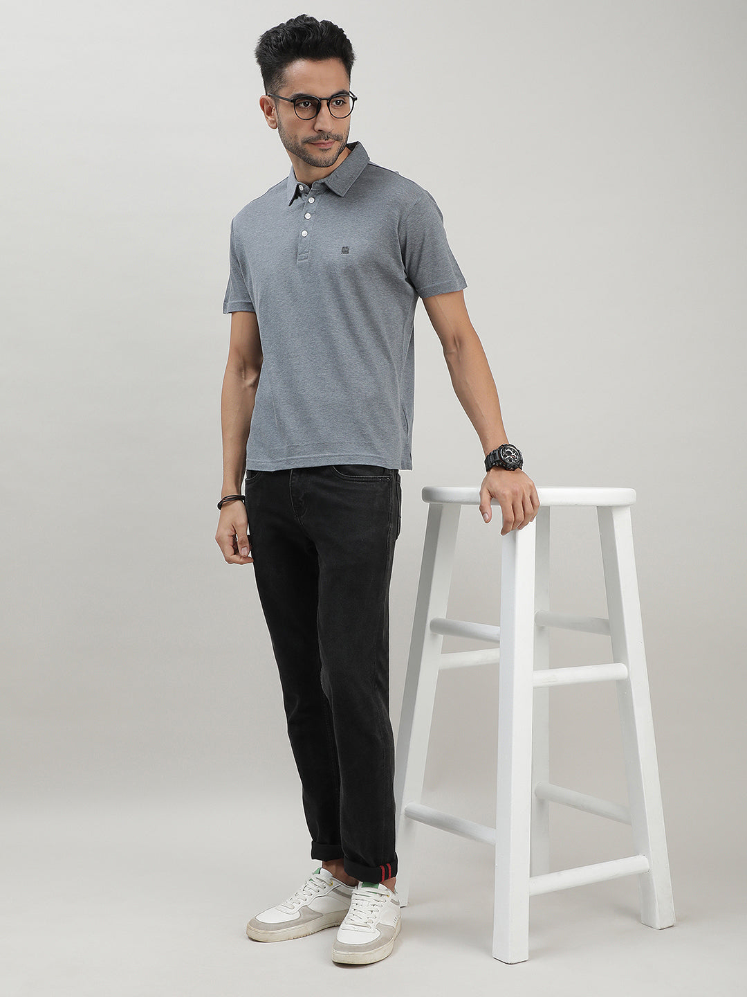 Cloud Grey Polo T-shirt for Men